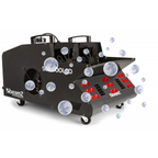 Beamz SB2000-LED smoke and bubble machine with LED wash lights, featuring controls and vents for atmospheric effects.