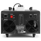 Beamz SB2000-LED smoke and bubble machine with LED wash, featuring multiple nozzles and control panel for atmospheric effects.
