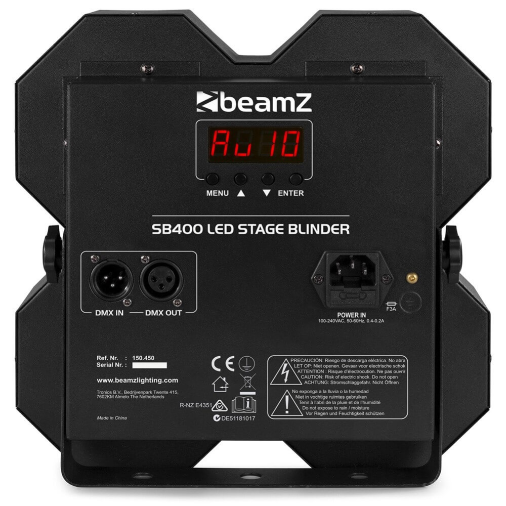 Beamz PRO SB400 COB 4-Way 50W LED Stage Blinder