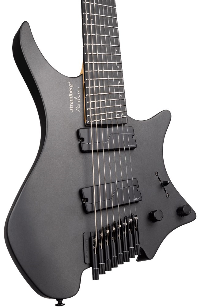 Strandberg Boden Metal NX 8 Headless 8-String Electric Guitar with Fishman Pickups - Black Granite