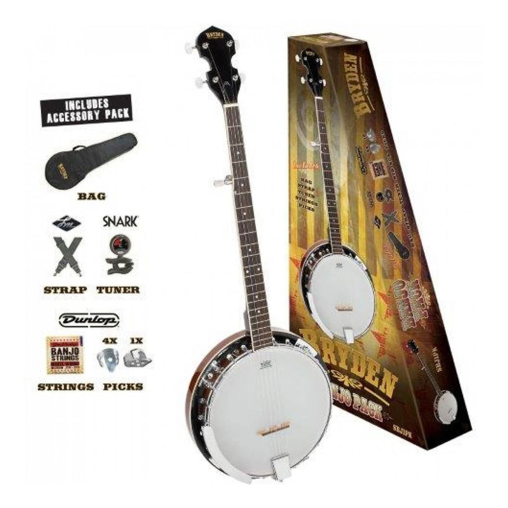 Bryden SBJ1PK 5-String Banjo Pack - Tobacco Sunburst