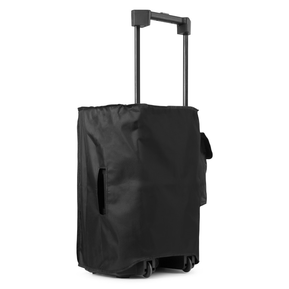 Vonyx SC12B speaker cover for 12-inch speakers with handle opening, protective bag for speakers, bags, cases, and racks.