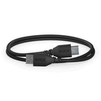 RODE USB-C to USB-C 30cm data cable showing connectors and cable length for device connection and charging.