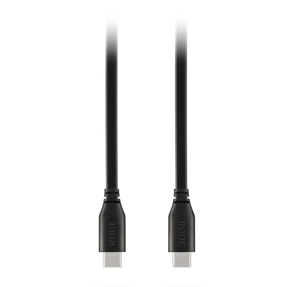 RODE USB-C to USB-C data cable, 1.5 meters long, with durable connectors for fast, reliable charging and data transfer.