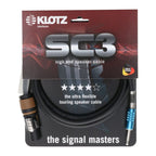 Klotz guitar lead with 1m Speakon speaker cable, featuring Neutrik connector for professional audio and instrument connections.