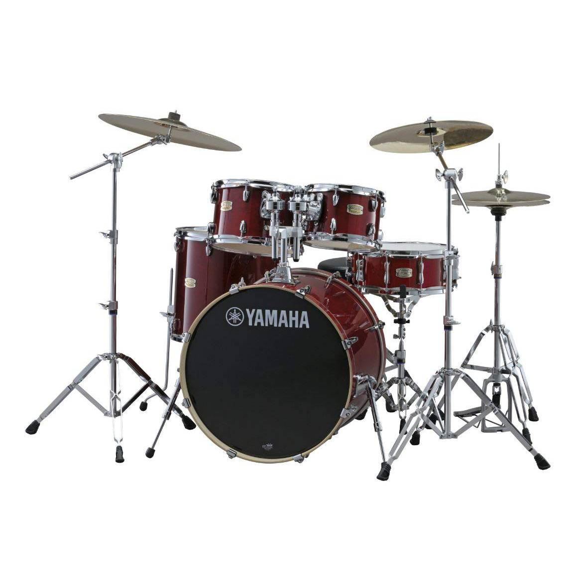 Yamaha SCB22CR Stage Custom Birch 22in Euro Acoustic Drum Kit in Cranberry Red