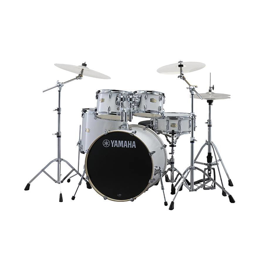 Yamaha SCB22 Stage Custom Euro Birch Acoustic Drum Kit with 22in Bass Drum in Pure White