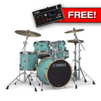 Yamaha Stage Custom Birch 5pce 22 Drum Shell Pack with EAD10 - Matte Surf Green