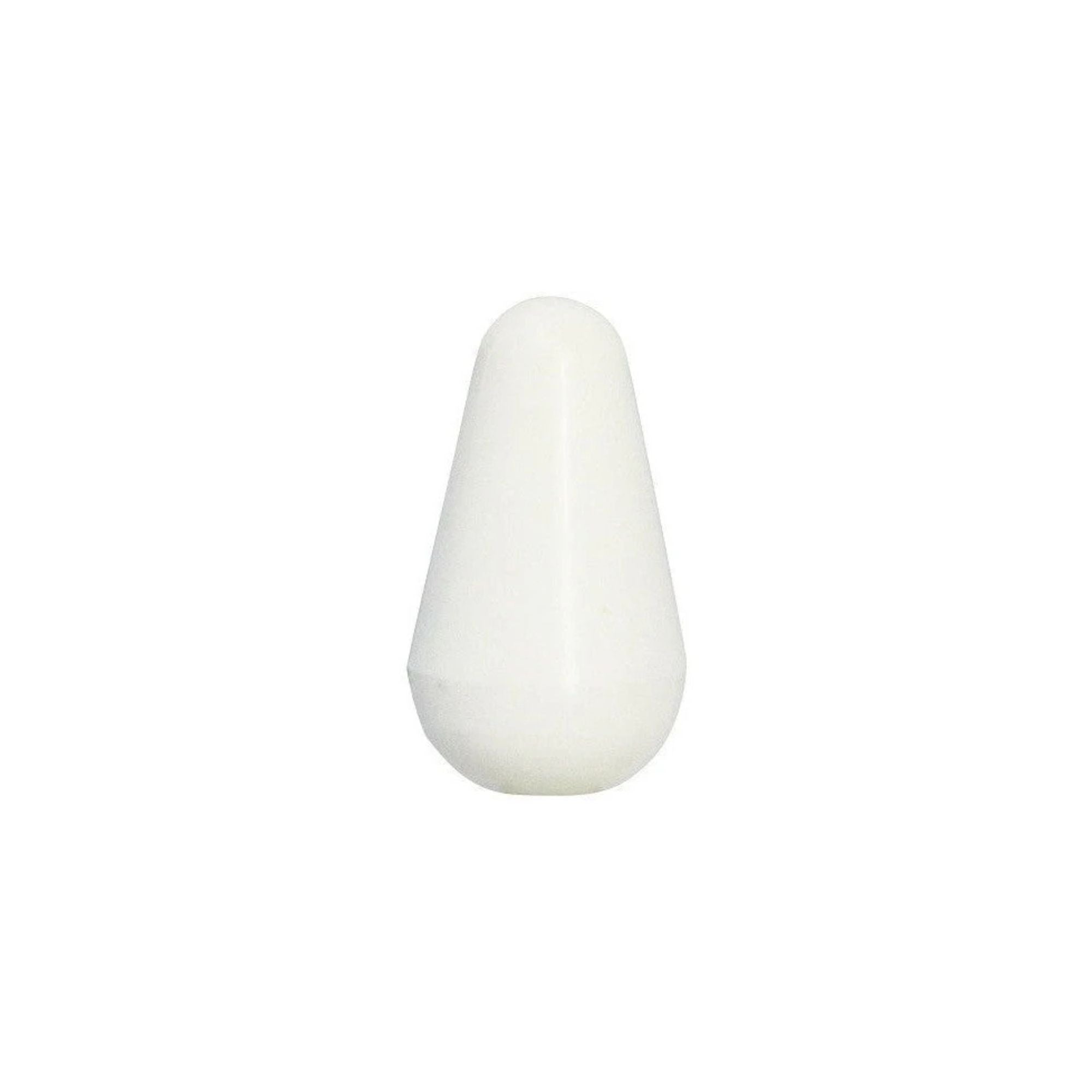 White AMS Stratocaster slide switch knob for guitar parts, featuring a sleek design and easy grip for tone control adjustment.