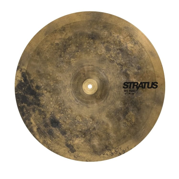 Sabian SD1502 15-inch Stratus Dry Hats, a pair of single cymbals with a dry, focused sound, shown in the image.