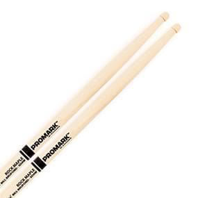 ProMark Promark Maple SD4 Bill Bruford wood tip drumsticks displayed on a drum kit.