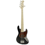 Sadowsky Metro Express 21-Fret Vintage JJ 5-String Bass with Maple Neck - Solid Black High Polish