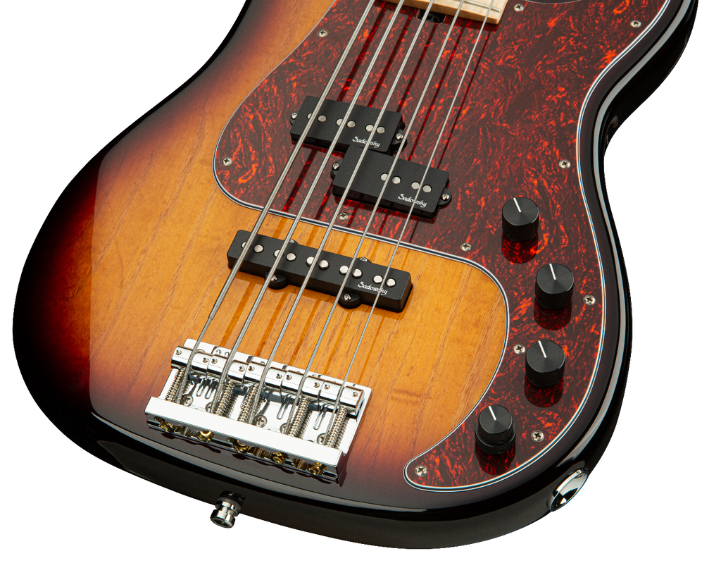 Sadowsky Metro Line 21 Fret Hybrid P/J Ash 5-String Bass Vintage Sunburst High Polish Ash