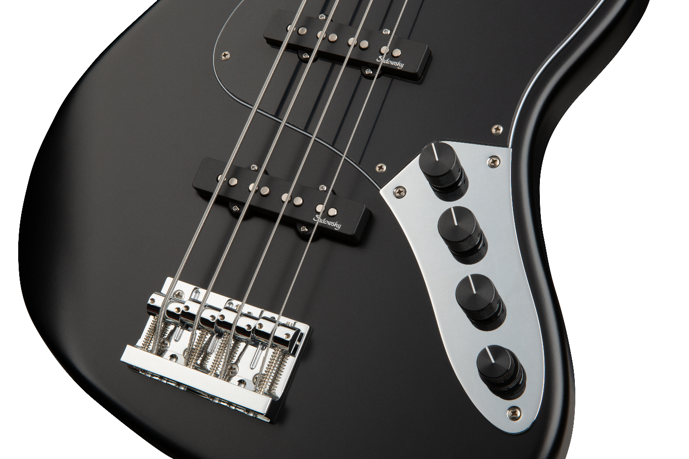 Sadowsky Metro Line 24 Fret Vintage J/J 4-String Bass Solid Black Satin