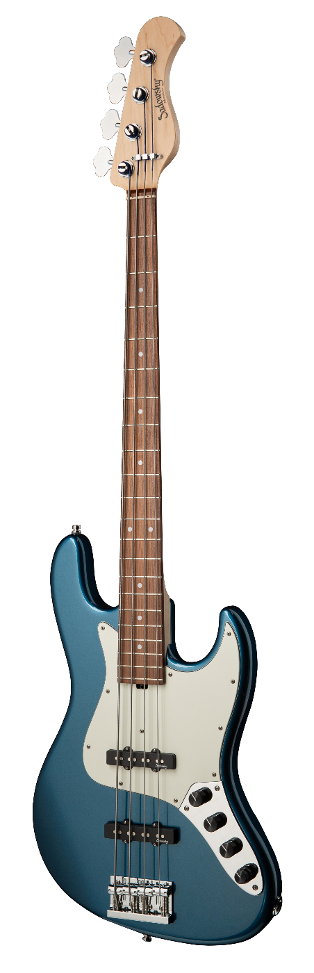 Sadwosky MetroLine 21 Fret Vintage J/J 4-String Bass Guitar Blue Metallic