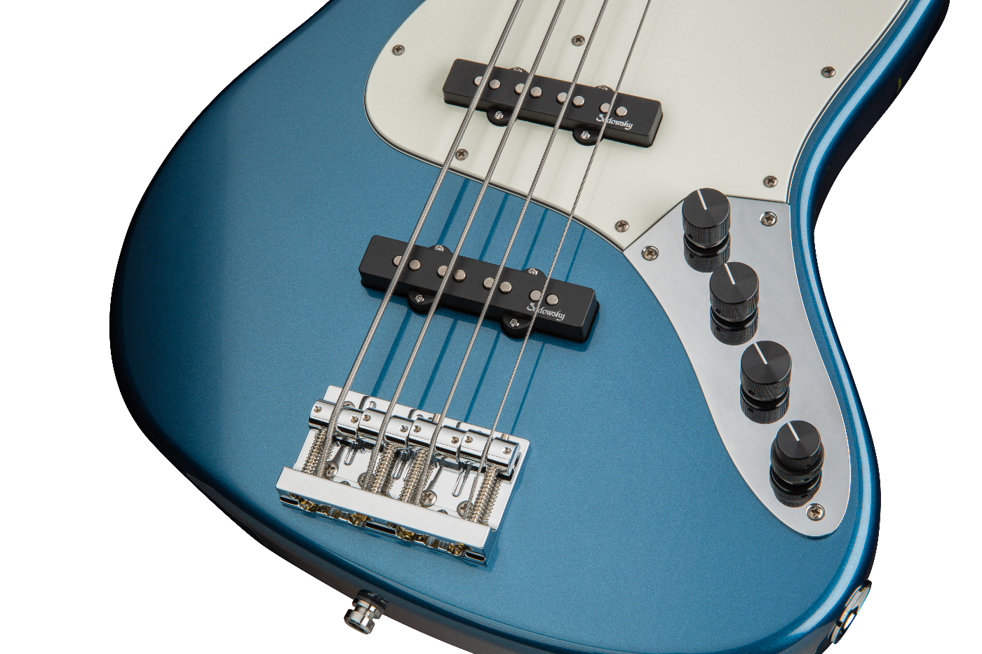 Sadwosky MetroLine 21 Fret Vintage J/J 4-String Bass Guitar Blue Metallic