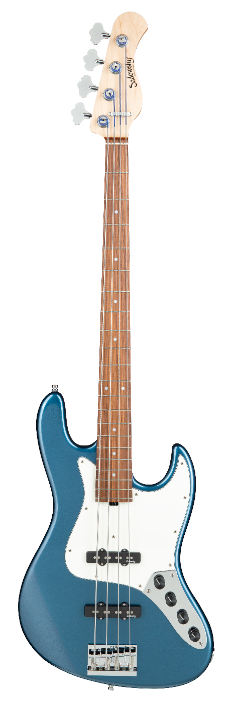 Sadwosky MetroLine 21 Fret Vintage J/J 4-String Bass Guitar Blue Metallic