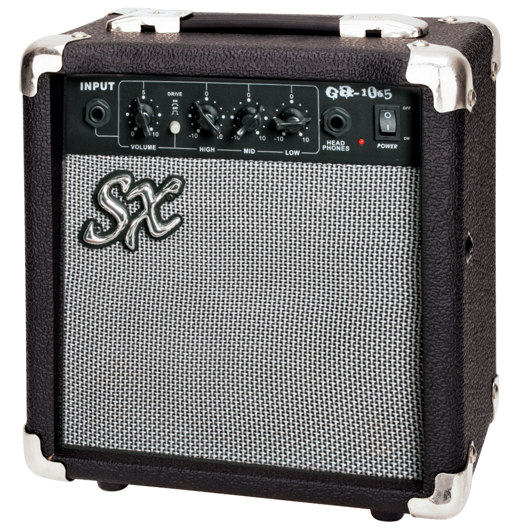 SX ST Style Electric Guitar and Amplifier Pack in Metallic Silver