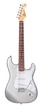 SX ST Style Electric Guitar and Amplifier Pack in Metallic Silver