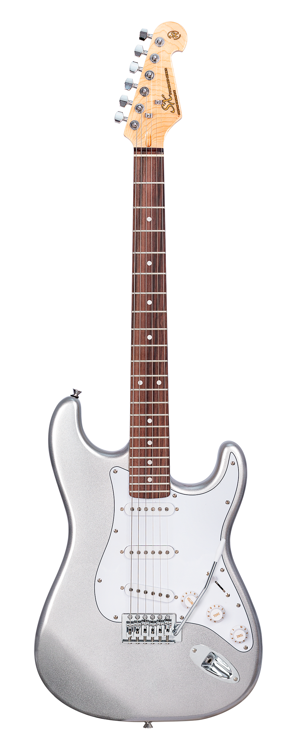SX ST Style Electric Guitar and Amplifier Pack in Metallic Silver