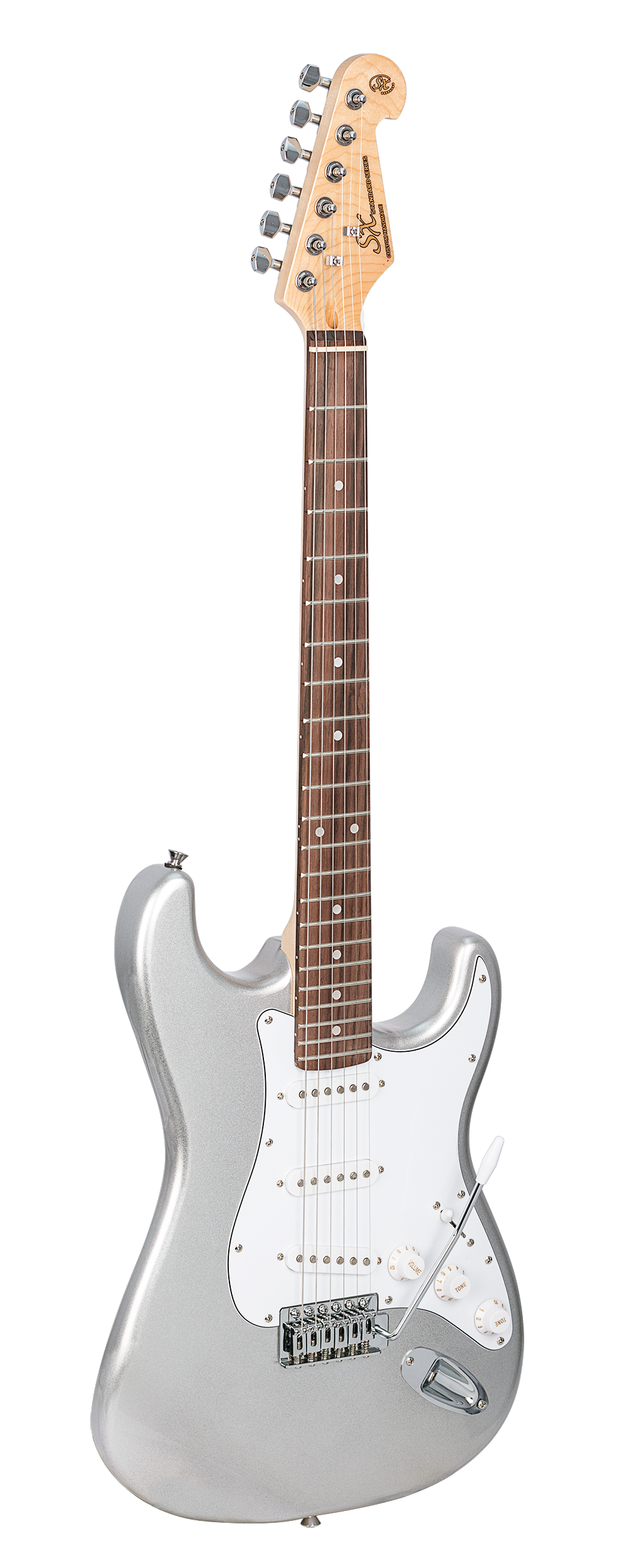 SX ST Style Electric Guitar and Amplifier Pack in Metallic Silver