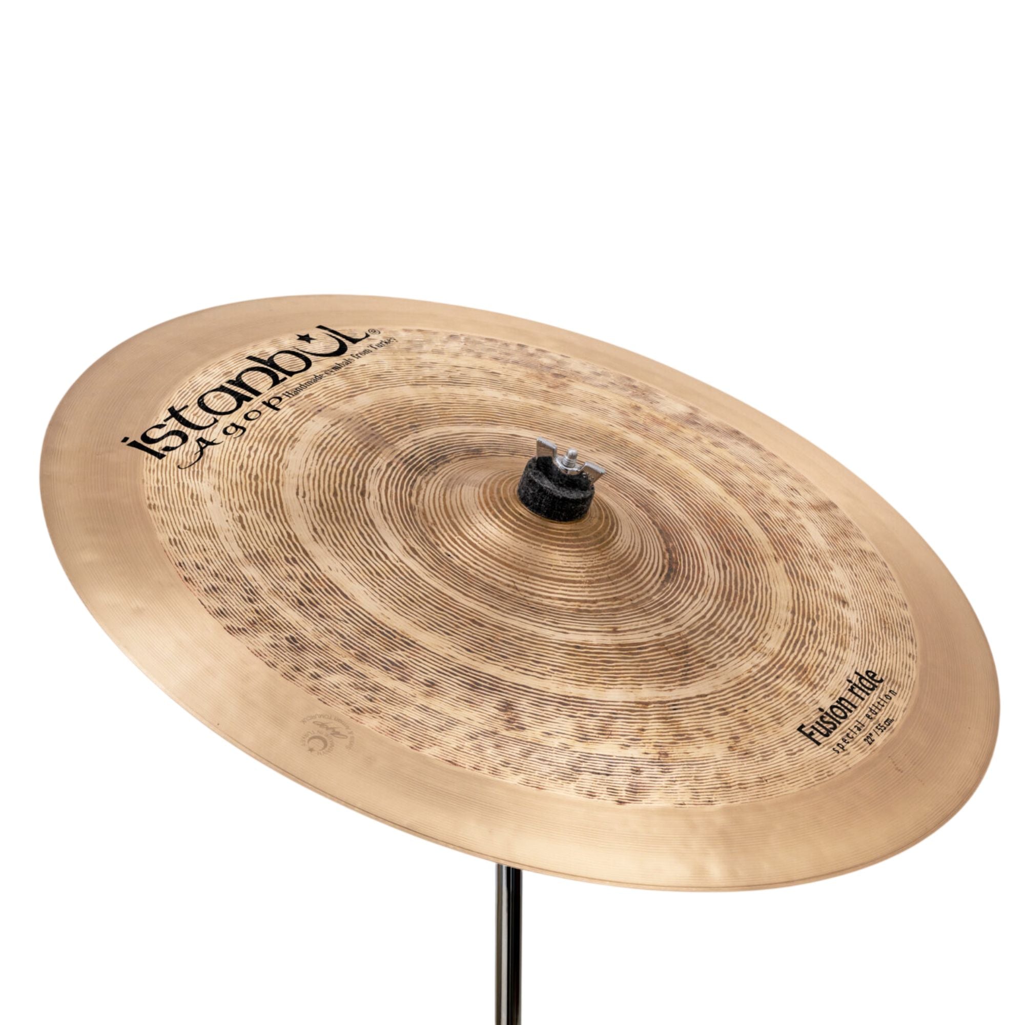 Istanbul 22-inch Istanbul Agop Special Edition Fusion Ride cymbal, single cymbal with a polished finish and detailed branding.