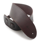 DSL Straps Classic Series Single Ply Guitar Strap 3.5in - Saddle Brown/Brown Stitch