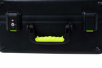 GATOR SH-MICCASE30 Shure microphone case with TSA latches designed for 30 wired microphones, durable protective travel bag.