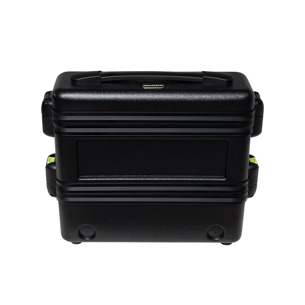 Gator SH-WSYS-CASE Shure wireless system case in black, protective bag with compartments for audio equipment and accessories.