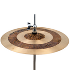 Istanbul 15-inch Sultan Hi-Hats single cymbals set with a shiny, reflective surface and detailed branding on the cymbals.