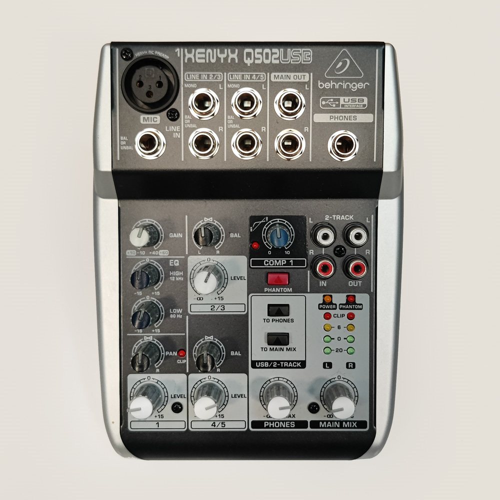 Behringer Xenyx Q502USB Mixer NO PSU (EX DISPLAY) - Preloved