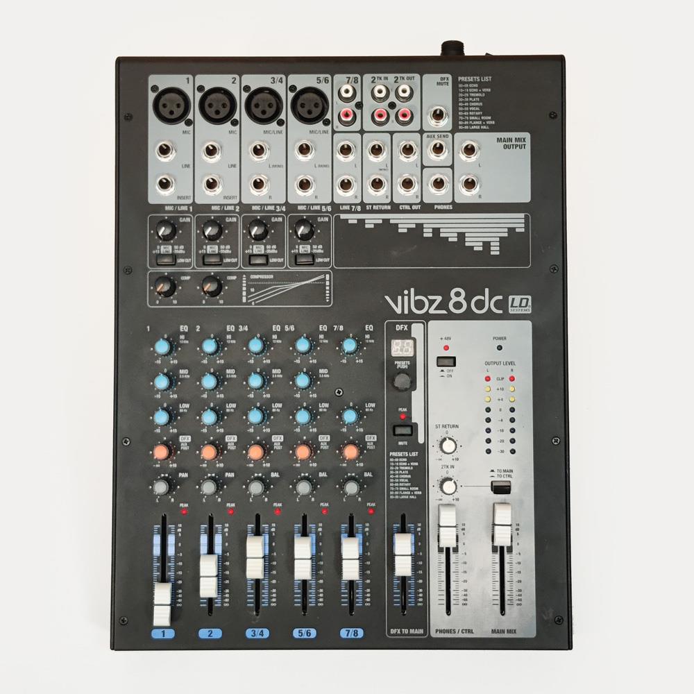 LD Systems LDVIBZ8DC 8Ch PA Mixer with DFX NO PSU (EX DISPLAY) - Preloved