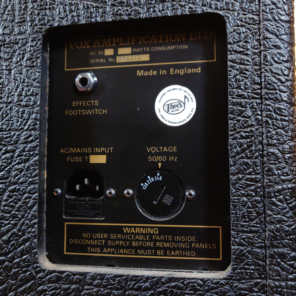 Vox Top Boost AC30 2 x 12 Guitar Combo Amplifier - Preloved (Good Condition)