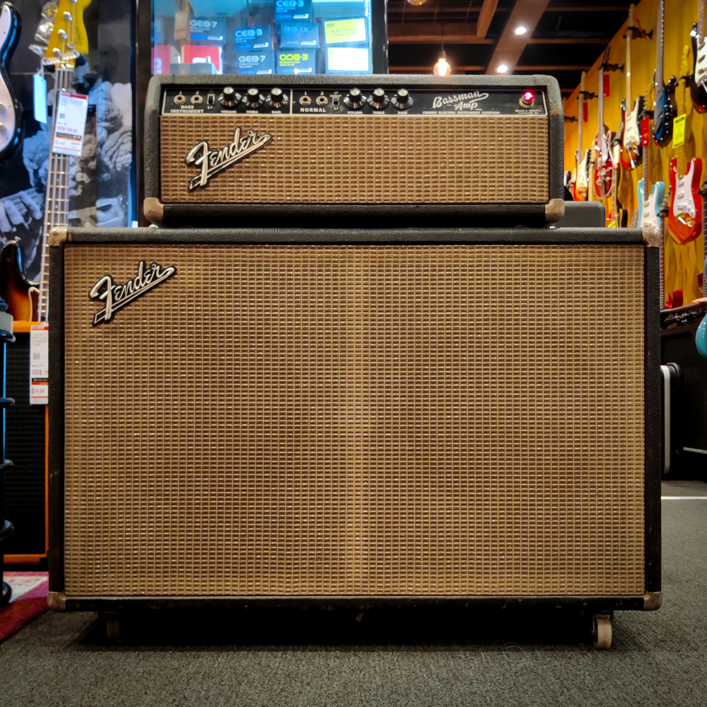 Fender 1965 Bassman 50 Blackface with Matching 2x12 Cab - Preloved