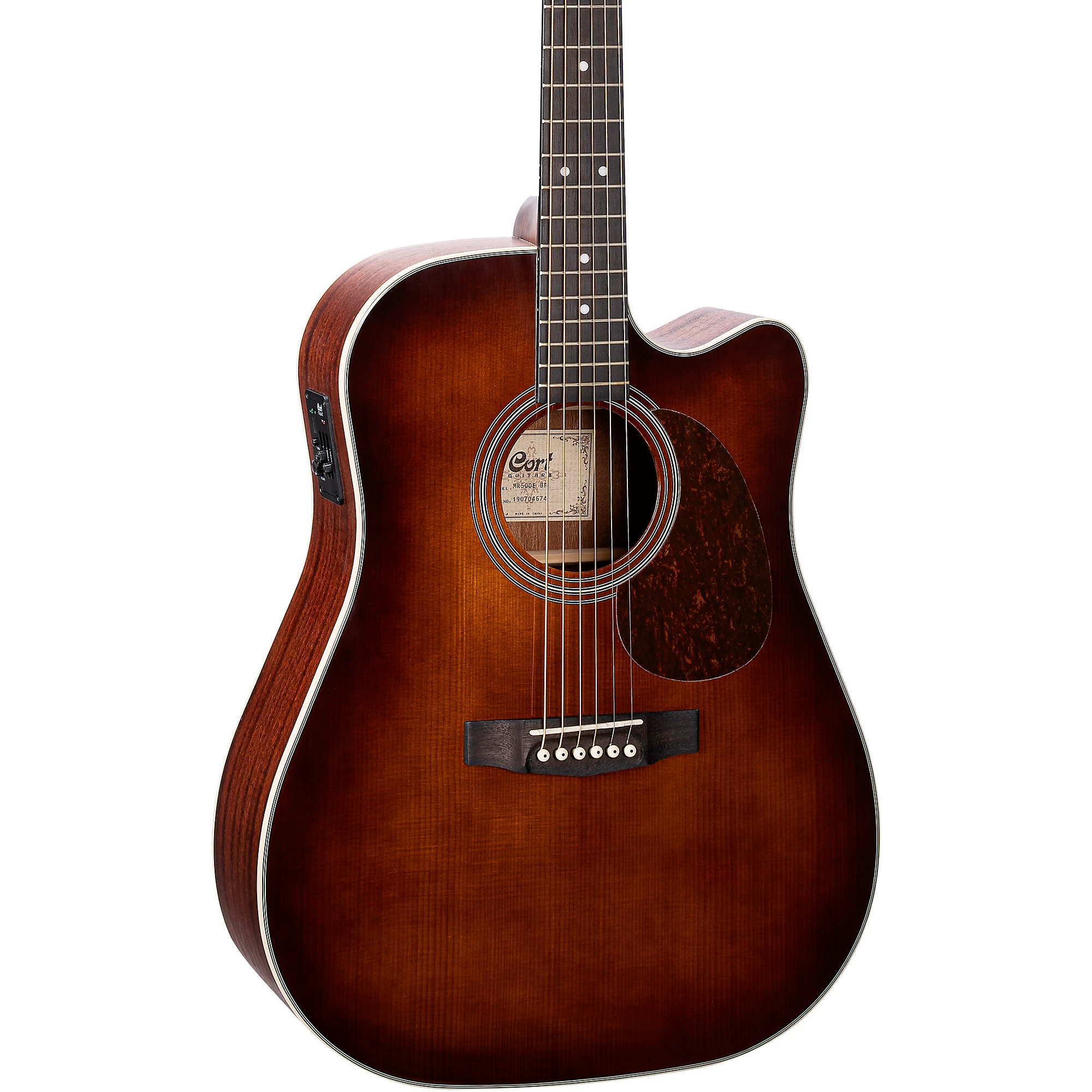 Cort MR500E BR Acoustic Guitar w/Deluxe Bag - Brown Burst (B-Stock)