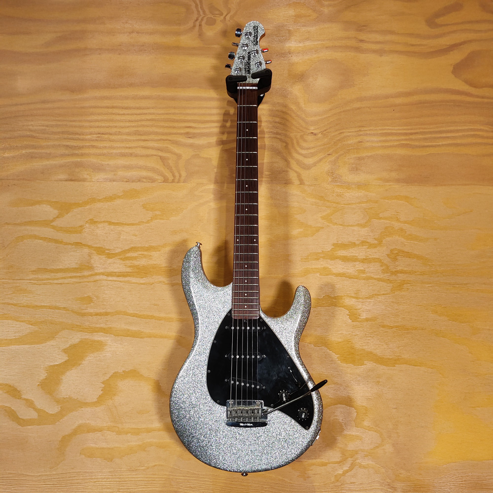 Ernie Ball Music Man Silhouette Electric Guitar in Silver Sparkle - Preloved