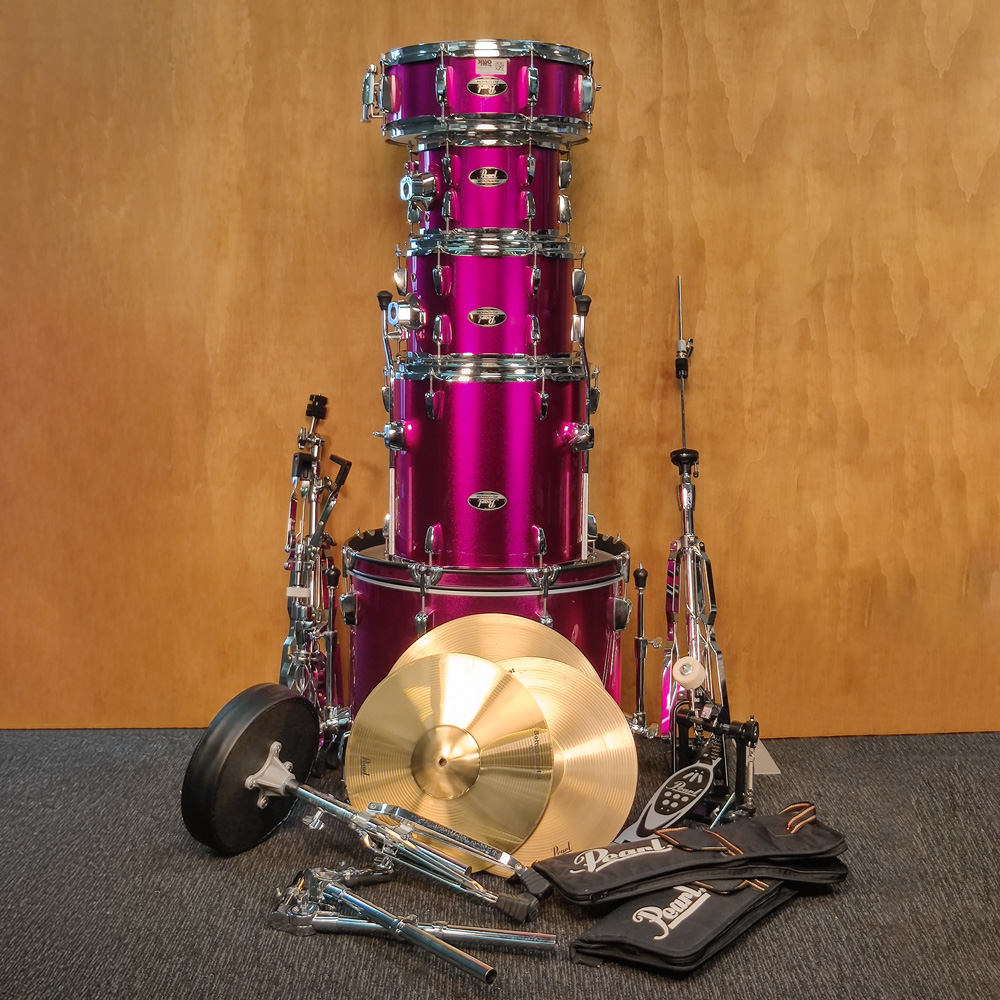Pearl Roadshow Drum Kit In Pink Sparkle - Preloved