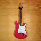 Fender Mark Knopfler Stratocaster Electric Guitar with Rosewood Fingerboard in Hot Rod Red - Preloved