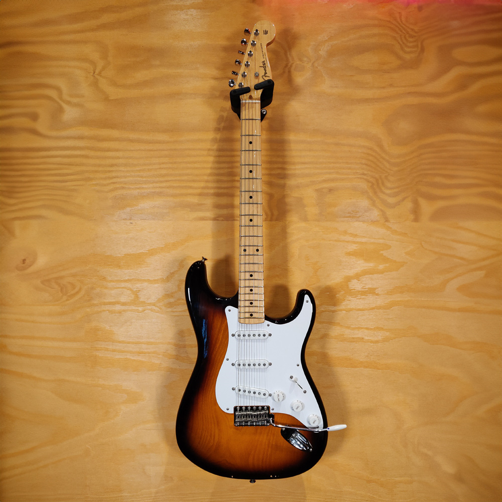Fender 60th Anniversary 1954 American Vintage Stratocaster Electric Guitar in 2-Colour Sunburst - Preloved (Mint Condition)