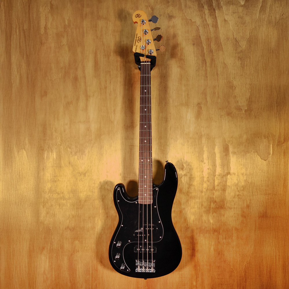 SX VEP62LHB P+J Left-Handed Electric Bass Guitar in Black (B-Stock)