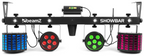 Beamz ShowBar 2 x Par 6x6in 2xDerby Laser R/G DMX IR Light