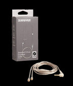 Shure EAC64CL clear 64-inch detachable earphone cable for SE315, SE425, and SE535 in PA accessories collection.