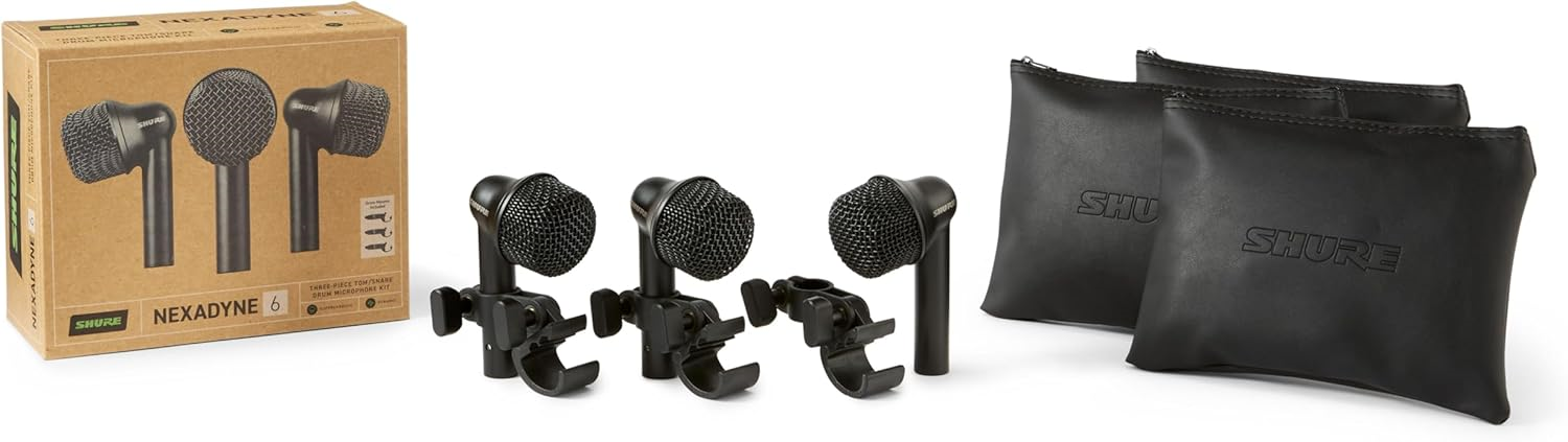 Shure Nexadyne 6 Supercardioid Dynamic Tom/Snare Drum Microphone - 3 Pack