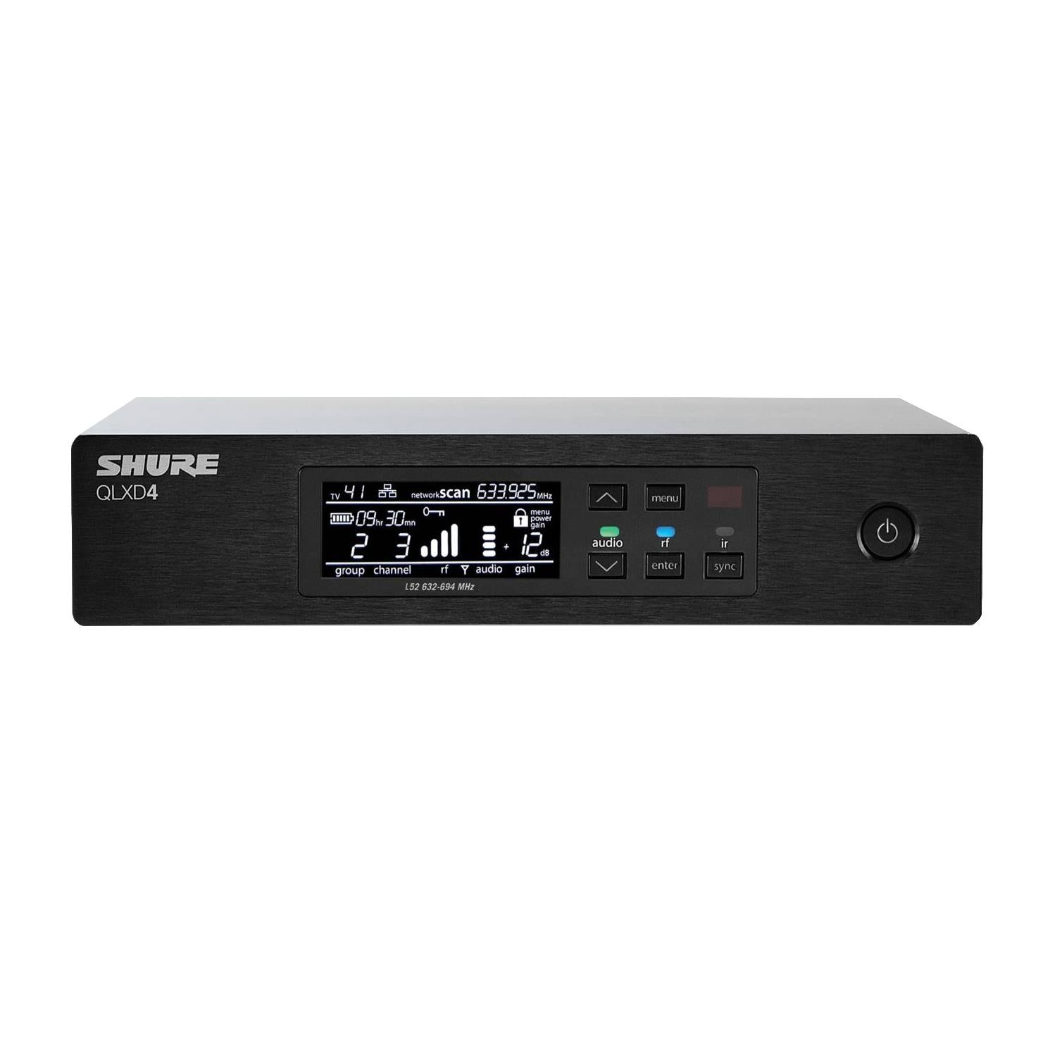 Shure QLXD4H53 Wireless Digital Receiver (H53 = 534-598MHz)