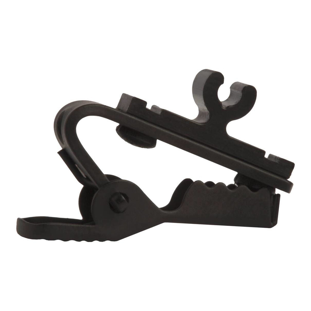Shure RK354SB tie bar for WL93 and SM93 microphones, metal accessory with clip for secure microphone attachment.