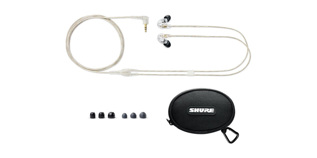 Shure SE215 Sound Isolating In Ear Monitors - Clear (IEM)