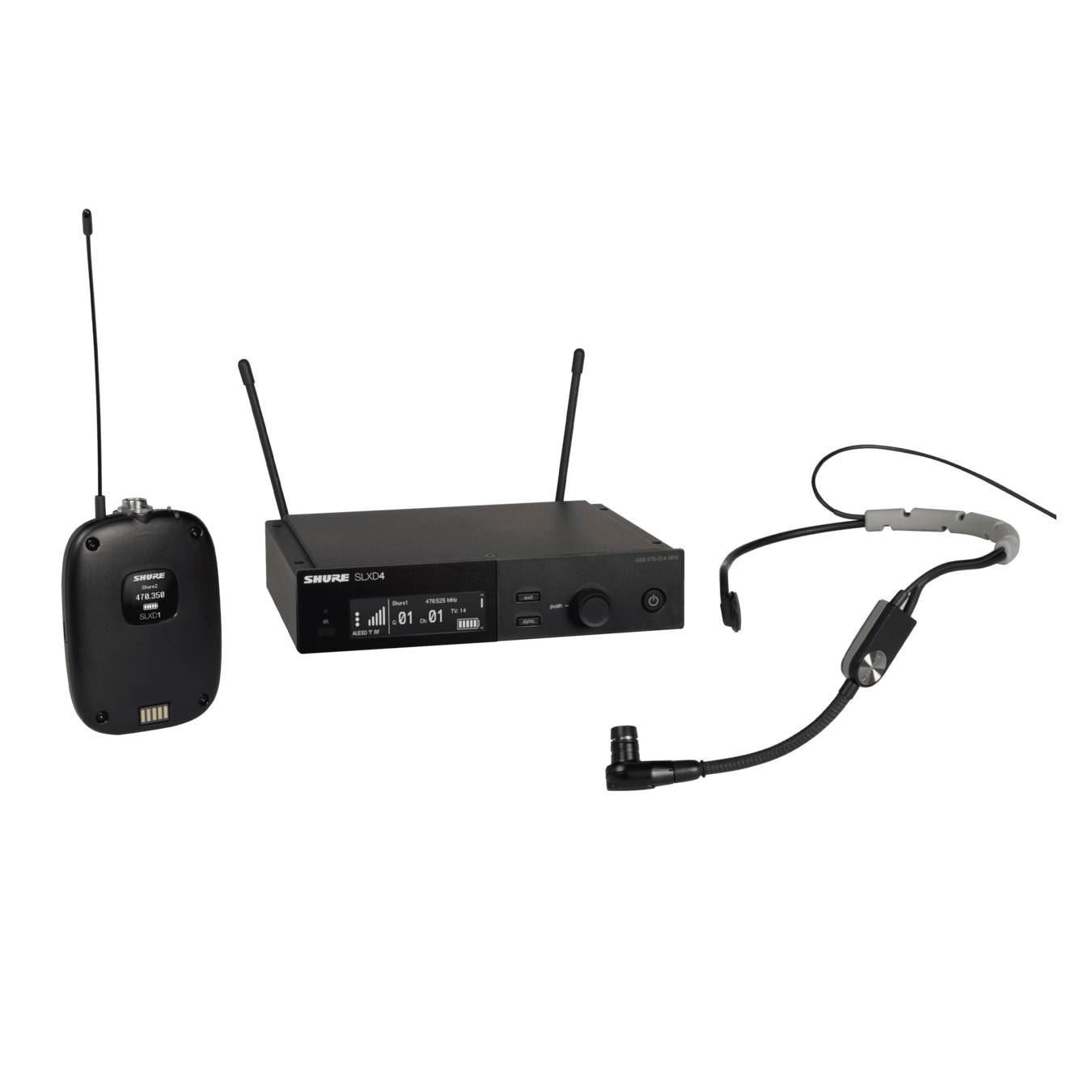 Shure SLX-D System with SLXD1 Transmitter, SM35 Mic & SLXD4 Digital Wireless Receiver