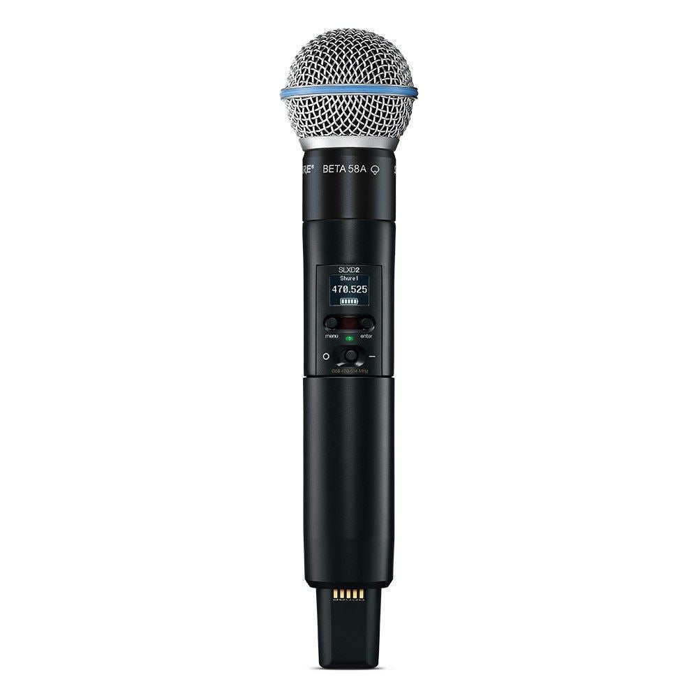 Shure SLX-D System with SLXD2/Beta58 Handheld Transmitter & SLXD4 Digital Wireless Receiver