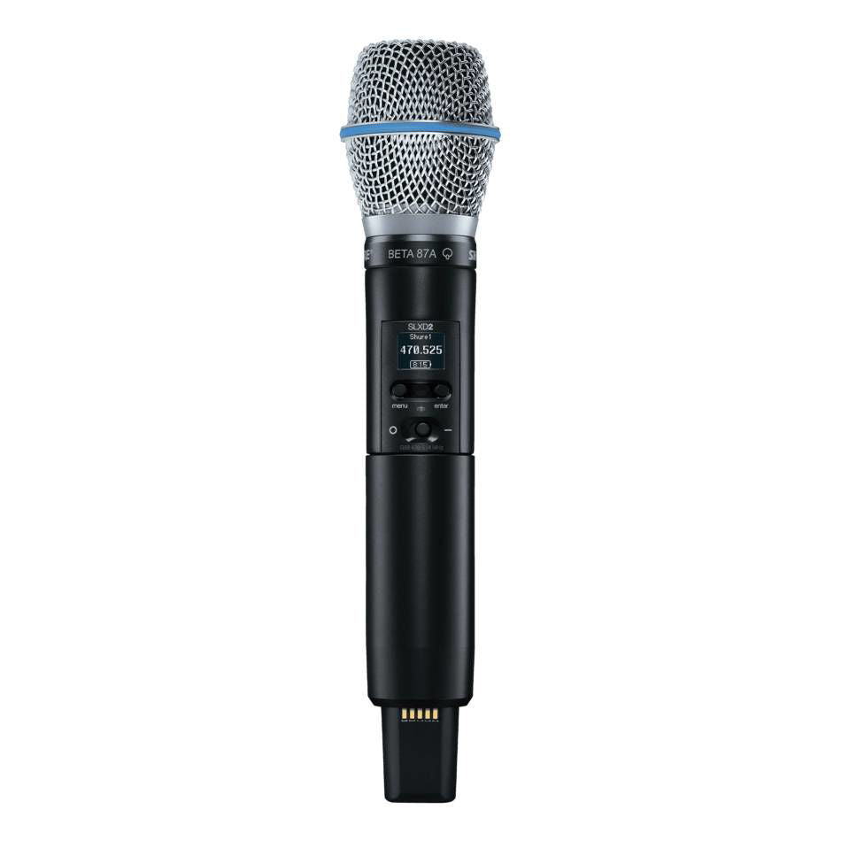 Shure SLX-D System SLXD2/Beta87A Handheld Transmitter and SLXD4 Digital Wireless Receiver