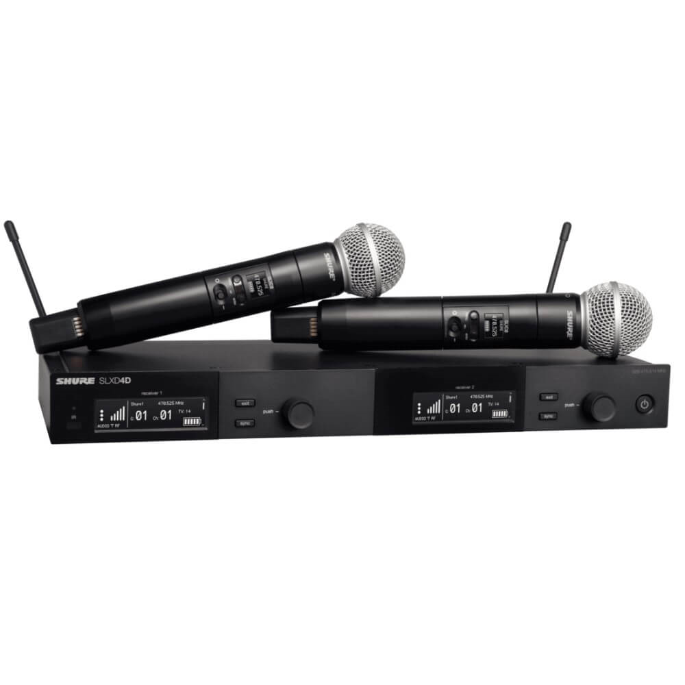 Shure SLXD24D/SM58 Dual Wireless Digital Microphone System - H57: 520 - 564MHz